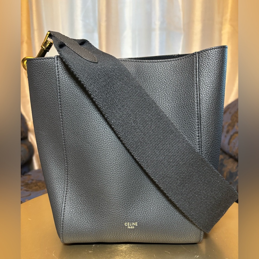 NWOT - Celine Sangle Seau Bucket Small Bag - Black - Picture 3 of 13